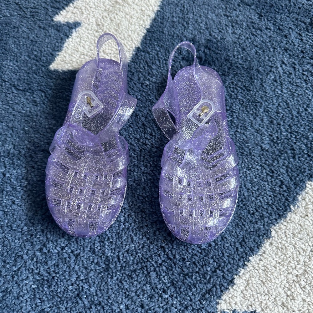 New Clear Purple Jelly Sandals